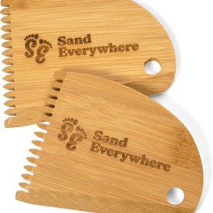 Best Bamboo Surf Wax Comb 2 Pack - Surfboard Wax Remover