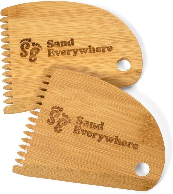 Best Bamboo Surf Wax Comb 2 Pack - Surfboard Wax Remover