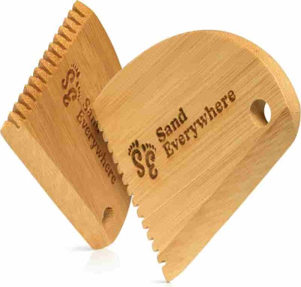 Best Bamboo Surf Wax Comb 2 Pack - Surfboard Wax Remover - Image 3
