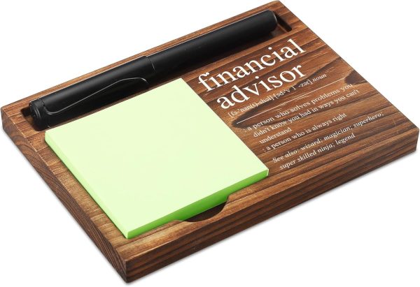 Financial Advisor Desk Gift: Notepad & Pen Holder