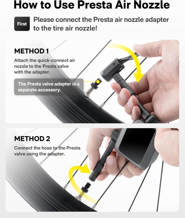 Hoto 25s Fast Electric Mini Bike Pump - 150 Psi - Image 5