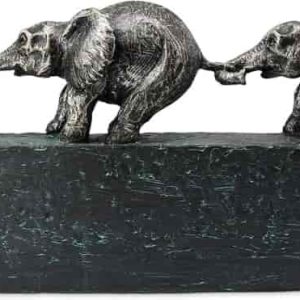 Family Ties Elephant Sculpture - 17" Stronger Together Decoration Gift