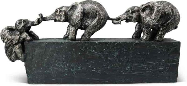 Family Ties Elephant Sculpture - 17" Stronger Together Decoration Gift