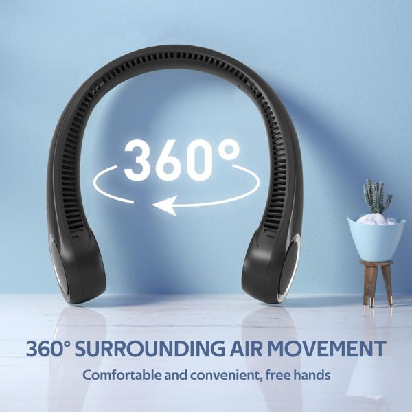 Best Portable Neck Fan - 360° Wearable Cooling, Bladeless Design - Image 2