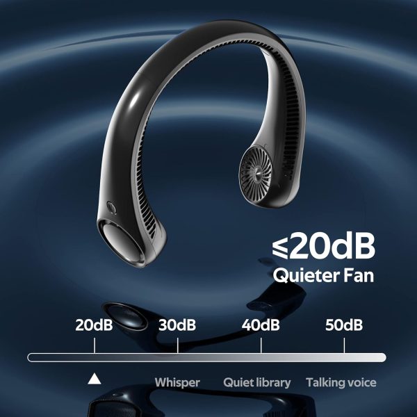 Best Portable Neck Fan - 360° Wearable Cooling, Bladeless Design - Image 4
