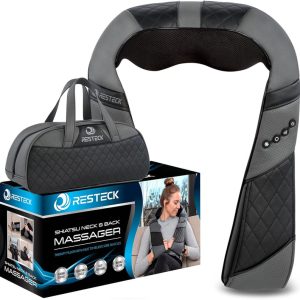 Resteck Shiatsu Neck & Back Massager With Heat - Relieve Muscle Pain