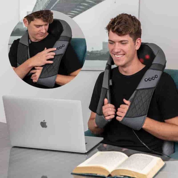 Resteck Shiatsu Neck & Back Massager With Heat - Relieve Muscle Pain - Image 3