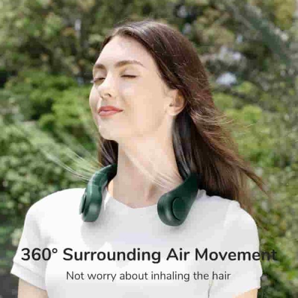 Jisulife Bladeless Wearable Neck Fan - 5 Speed Rechargeable - Image 4