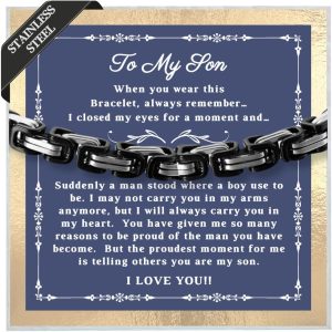 Best Son Bracelet Gift From Mom & Dad - Graduation & Birthday