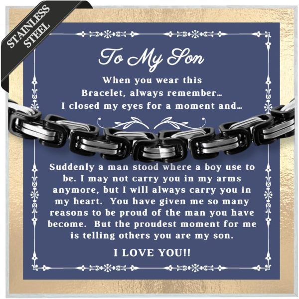 Best Son Bracelet Gift From Mom & Dad - Graduation & Birthday