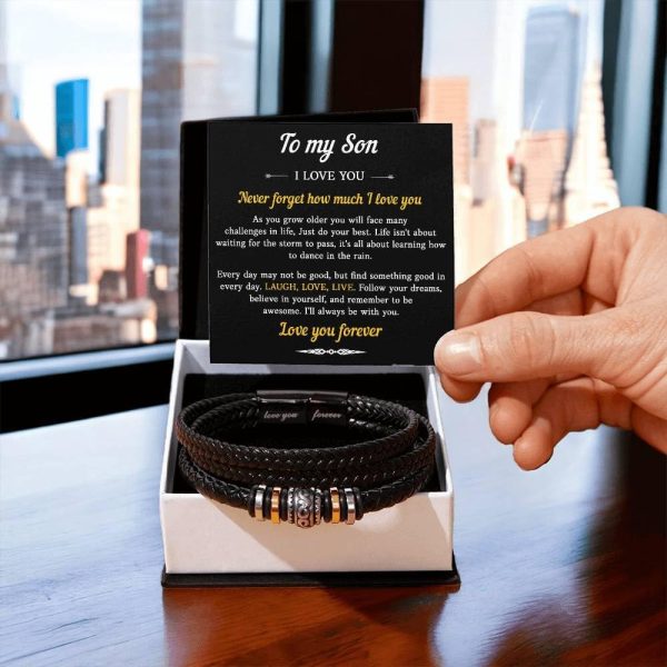 To My Son Bracelet: Thoughtful Birthday Gift From Parents - Image 2