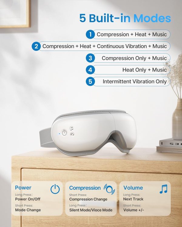 Renpho Smart Eye Massager With Heat - Relax & Reduce Eye Strain - Image 6