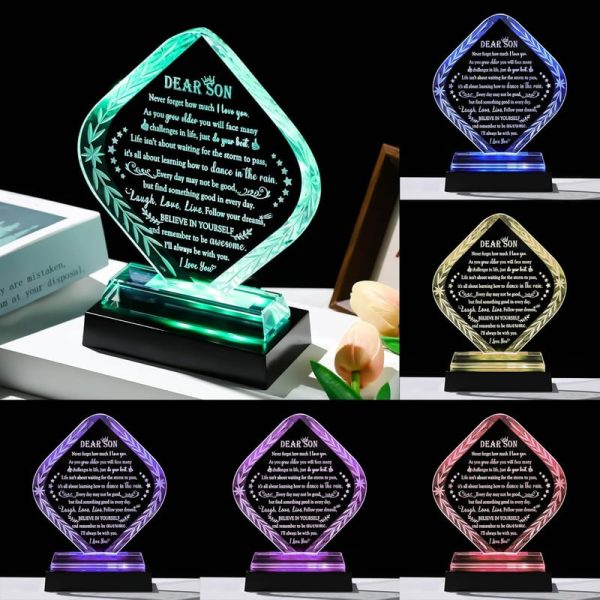 Personalized Crystal Gift For Son - Graduations, Birthdays, Christmas - Image 4