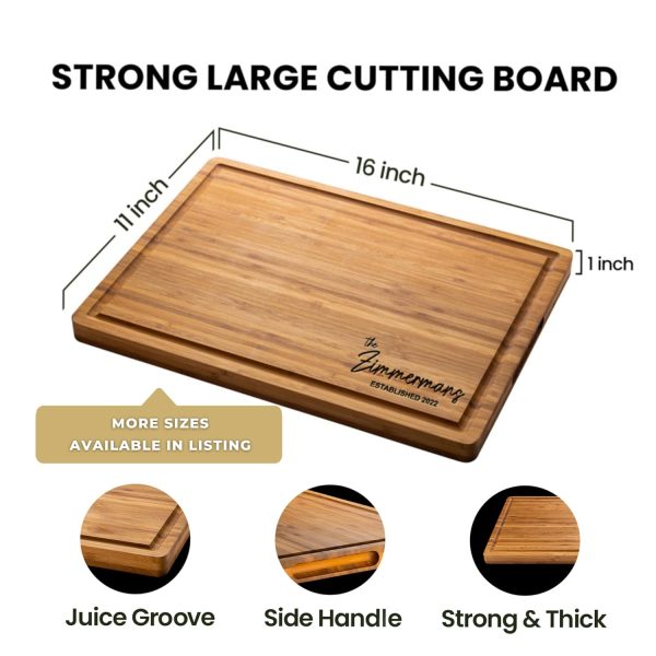 Best Personalized Bamboo Cutting Board For Couples & Families - Image 4