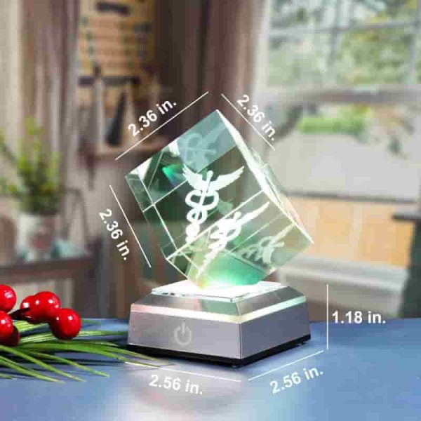 Best 3d Crystal Caduceus Gift For Doctors & Graduates - Image 2