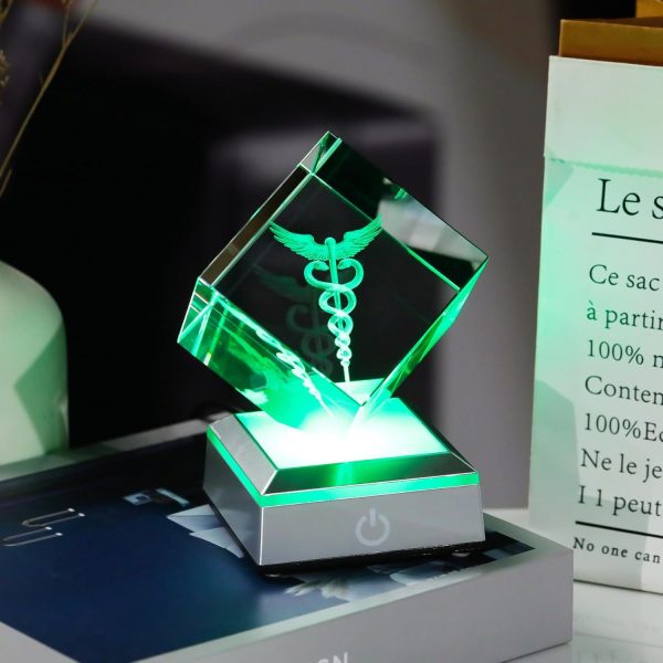 Best 3d Crystal Caduceus Gift For Doctors & Graduates - Image 3