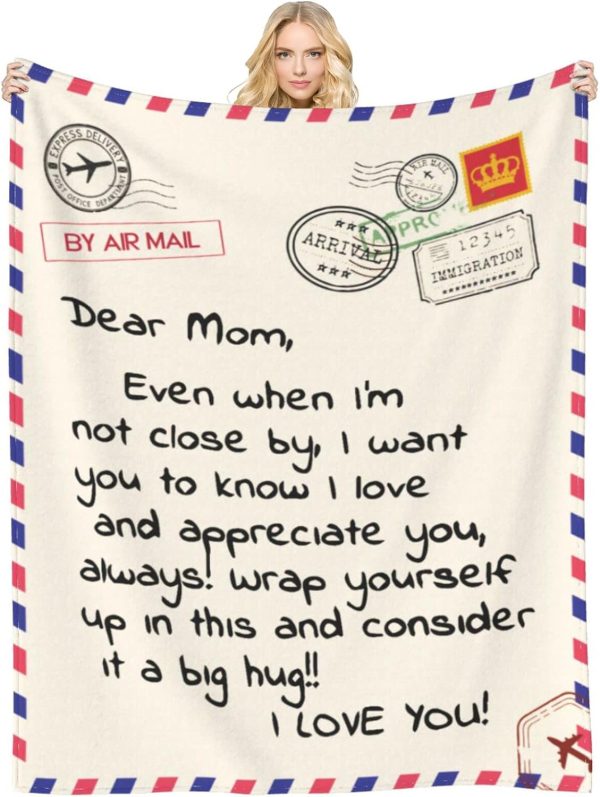 Dear Mom Blanket - Perfect Gift For Mother's Day, Birthday & More