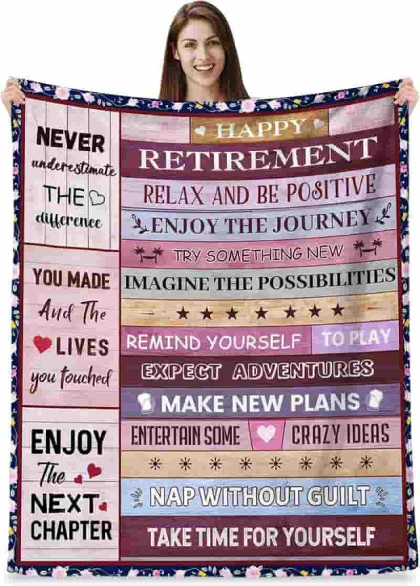 Best Retirement Throw Blanket - Perfect Gift For Women