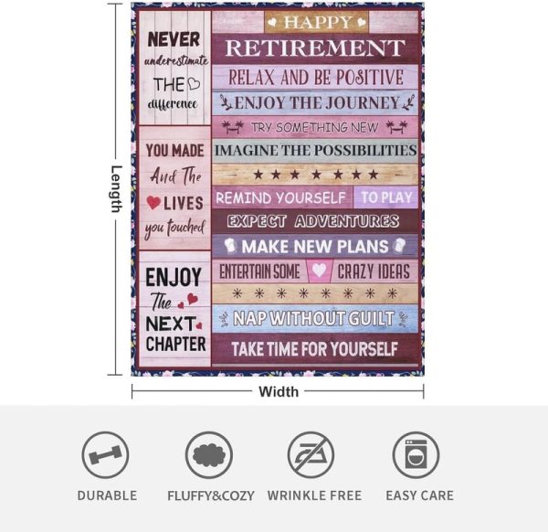 Best Retirement Throw Blanket - Perfect Gift For Women - Image 2