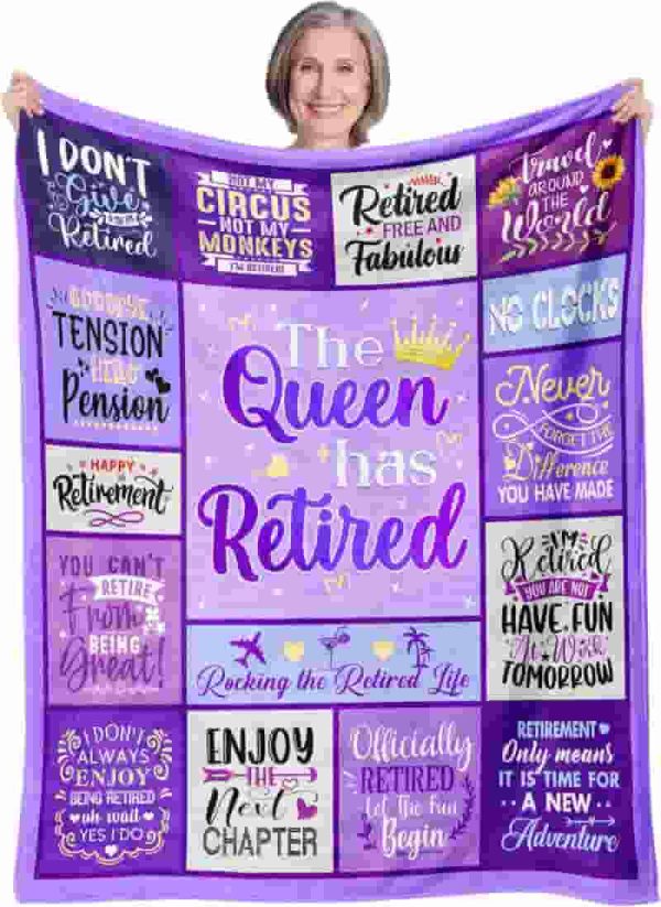 Top Retirement Gifts For Women 2024: Humorous Farewell Blanket