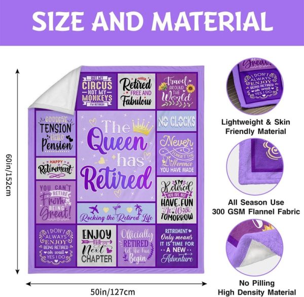 Top Retirement Gifts For Women 2024: Humorous Farewell Blanket - Image 2