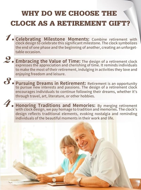 Best Retirement Gift Quartz Clock For Colleagues & Friends - Image 6