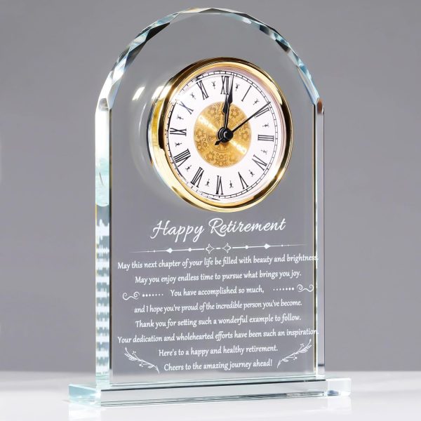 Best Retirement Clock Gift For Women & Men - Unique Plaque