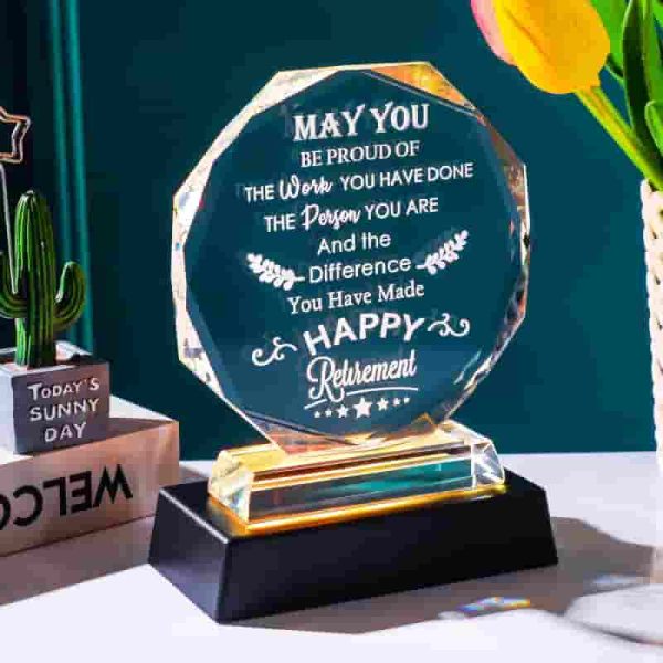 Best 2025 Retirement Gifts For Men & Women With Led Crystal Plaque - Image 3