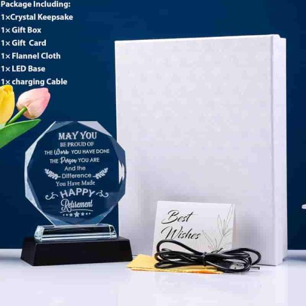 Best 2025 Retirement Gifts For Men & Women With Led Crystal Plaque - Image 4