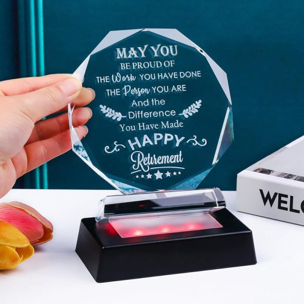 Best 2025 Retirement Gifts For Men & Women With Led Crystal Plaque - Image 6