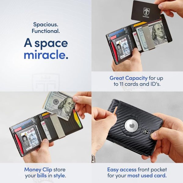 Travando Rfid Airtag Wallet With Money Clip - Best Gifts - Image 4