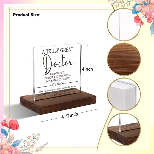 Best Inspirational Gift For Women Physicians - 10cm Acrylic Plaque - Image 2