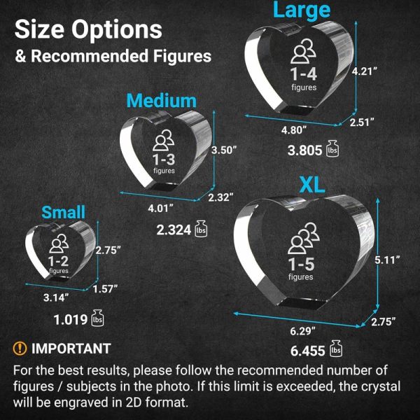 Best 3d Crystal Photo Gift - Custom Heart For Mom Or Wife - Image 2