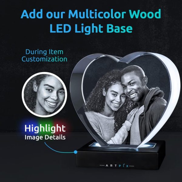 Best 3d Crystal Photo Gift - Custom Heart For Mom Or Wife - Image 4