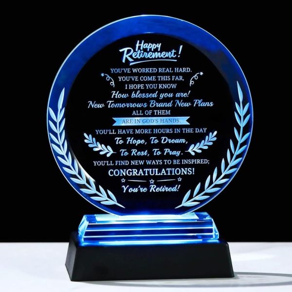 2025 Led Plaque Best Retirement Gift For Women & Men