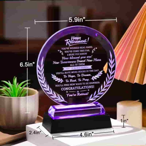 2025 Led Plaque Best Retirement Gift For Women & Men - Image 2