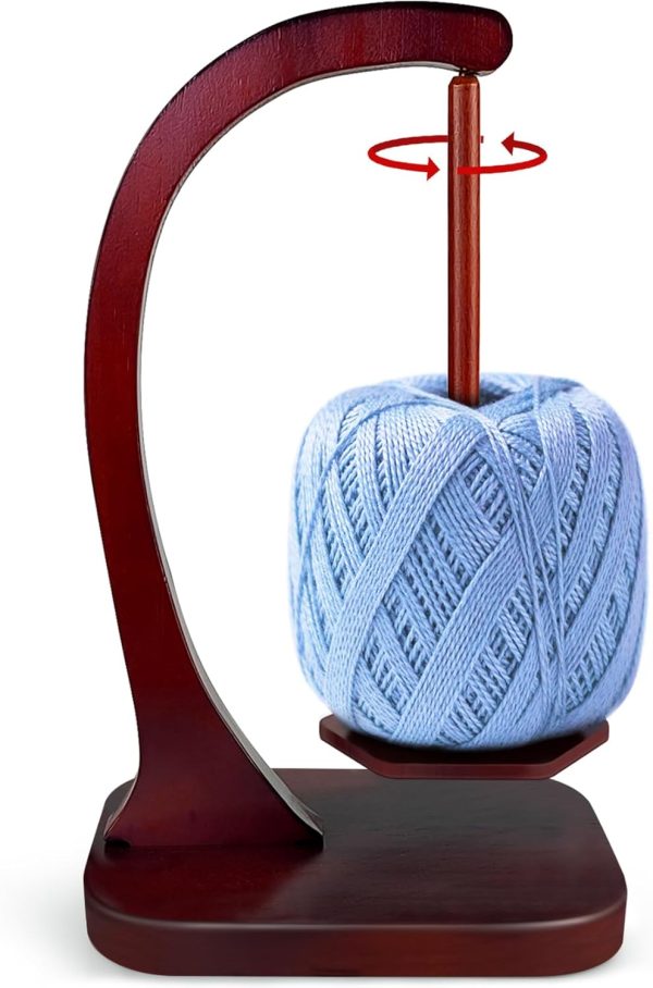 Best Wooden Yarn Holder For Knitting & Crocheting - Perfect Gift