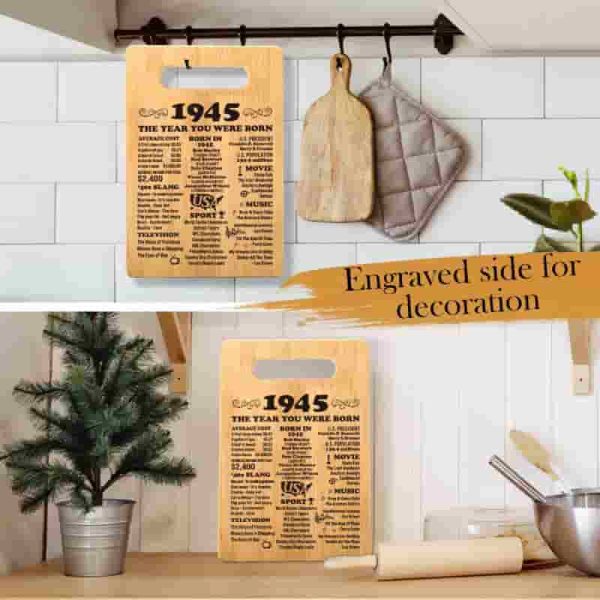 Unique 80th Birthday Cutting Board Gift For Men & Women - Image 4