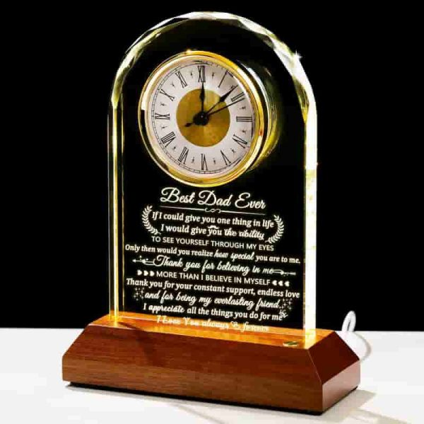 Best Personalized Glass Clock Gift For Dad – Birthday, Father's Day & More