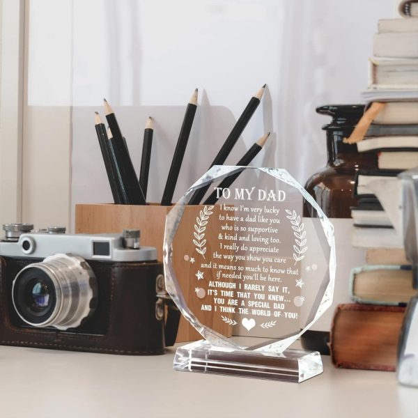 Best Laser Engraved Glass Keepsake For Dad's Birthday - Image 3