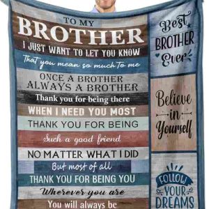 Best Brother Gifts Blanket - Thoughtful Birthday & Holiday Gift
