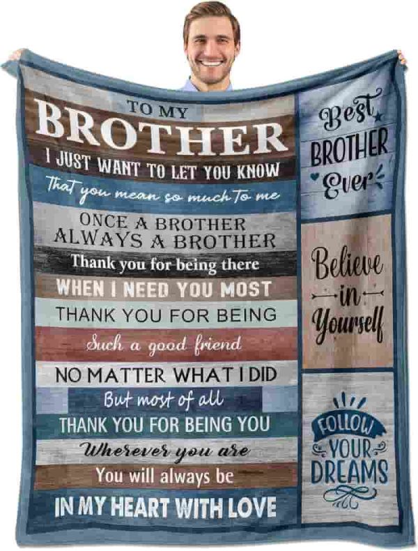 Best Brother Gifts Blanket - Thoughtful Birthday & Holiday Gift