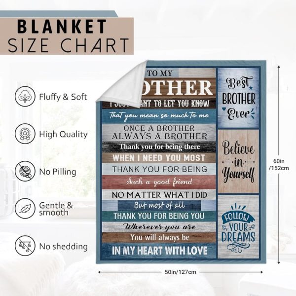 Best Brother Gifts Blanket - Thoughtful Birthday & Holiday Gift - Image 2