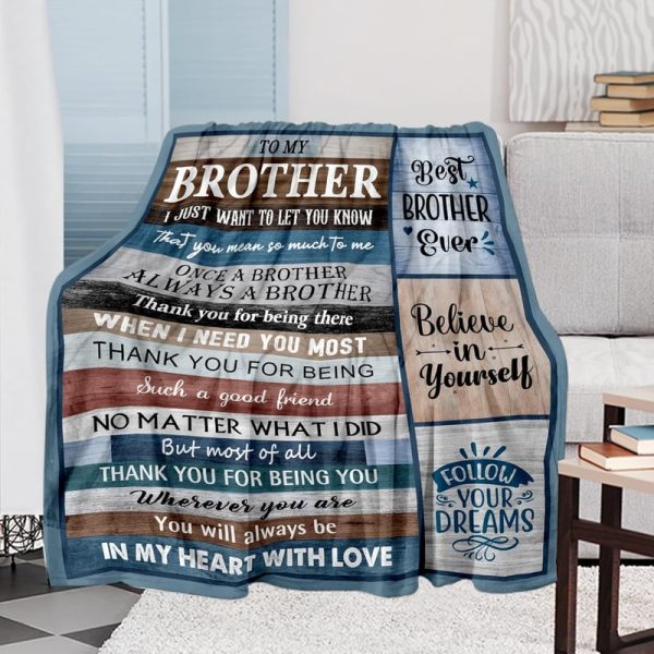 Best Brother Gifts Blanket - Thoughtful Birthday & Holiday Gift - Image 3