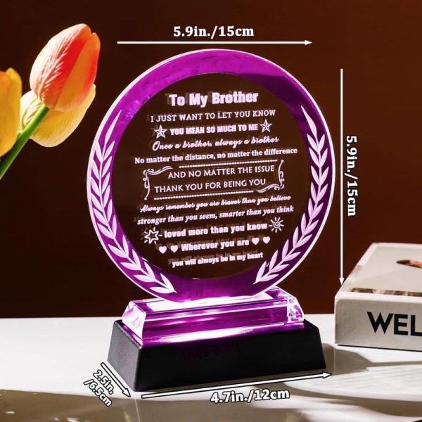 Best Birthday Gifts For Brothers - Crystal Keepsake - Image 2