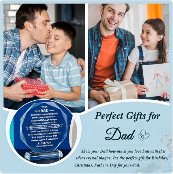Best Dad Ever Crystal Keepsake - Birthday & Holiday Gifts - Image 4