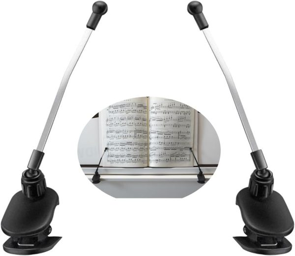 Best Music Book Clip Holder For Piano & Keyboard - Black
