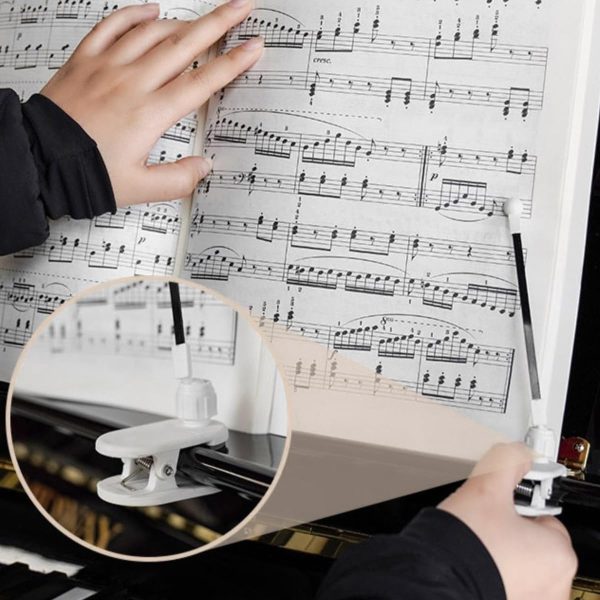 Best Music Book Clip Holder For Piano & Keyboard - Black - Image 5