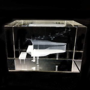 3d Crystal Piano Paperweight - Unique Gift For Graduation & Holidays