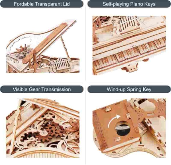 Robotime Magic Piano 3d Puzzle - Unique Wooden Music Box Gift - Image 4